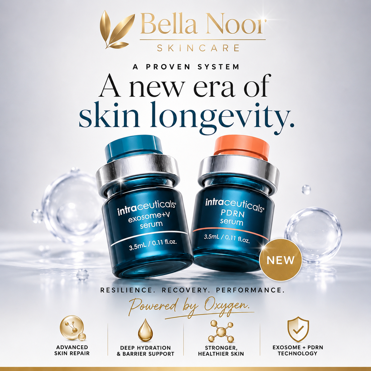 Intraceuticals Oxygen Facial serum for hydration and barrier support at Bella Noor Skincare